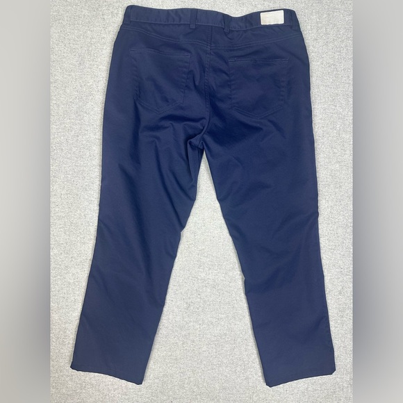 Peter Millar Mens Golf Pants Size 36 Navy Blue Short Ankle Length - Picture 4 of 14